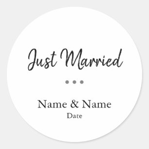 Just Married Sticker Editable Text