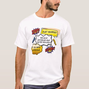 Just Married Superhero Parody T-Shirt
