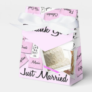 Just Married Thank You Wedding Favour Box