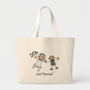 Just Married totebag Large Tote Bag