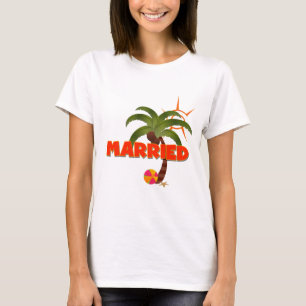 Just MARRIED Tropical T-Shirt