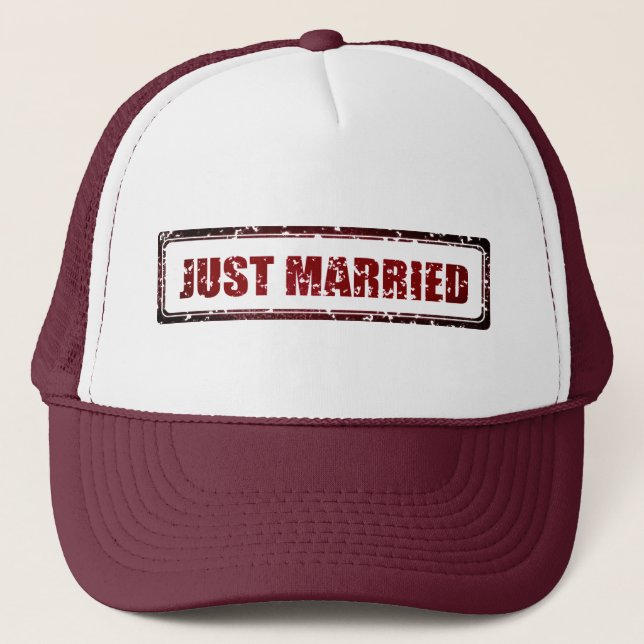 Just Married Trucker Hat (Front)