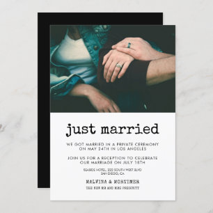 Just married Vintage typewriter photo card