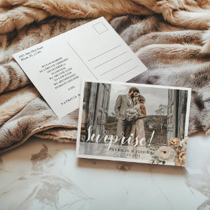 Just Married Wedding Announcement Postcard