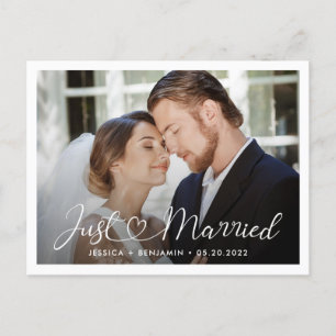 Just Married   Wedding Announcement Postcard