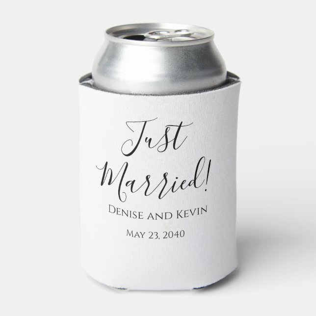 Just Married Wedding Favour Can Cooler (Can Front)