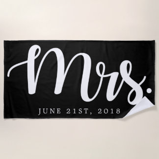 Just Married | Wedding Honeymoon Beach Towel