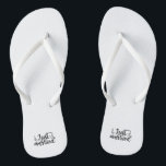Just Married Wedding Marriage Slippers Thongs<br><div class="desc">Slippers — Just Married</div>