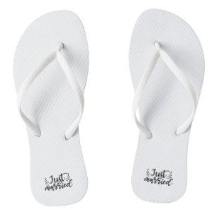 Just Married Wedding Marriage Slippers Thongs