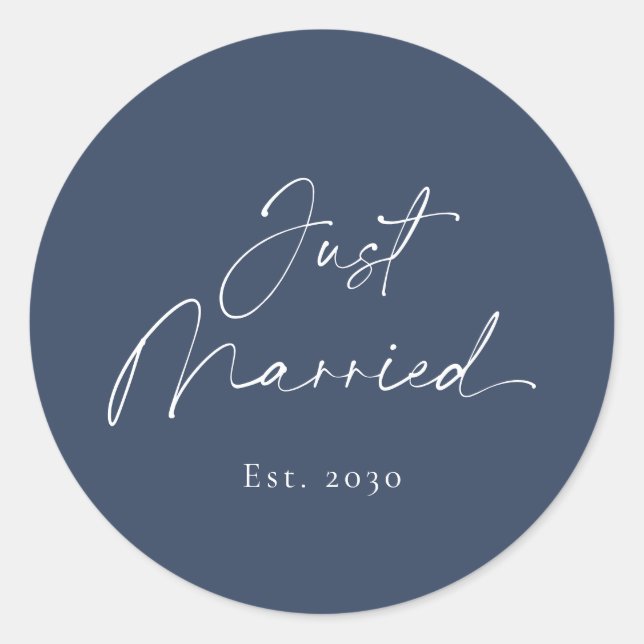 Just Married Wedding Sticker (Front)