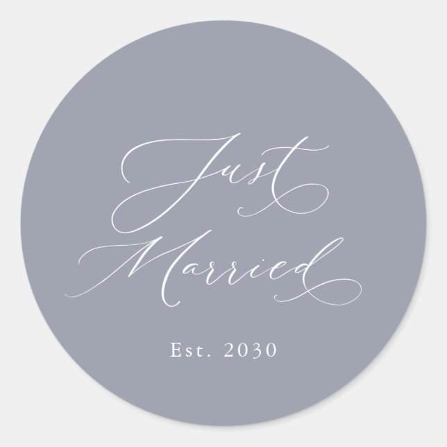 Just Married Wedding Sticker (Front)