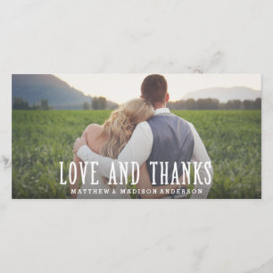 Just Married   Wedding Thank You Photo Card