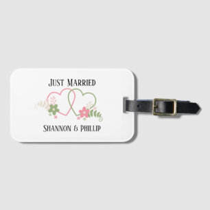 Just Married with Bride & Groom Names  Luggage Tag
