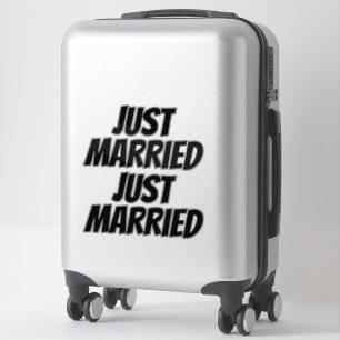 JUST MARRIED XL Car Stickers (2) - BLACK