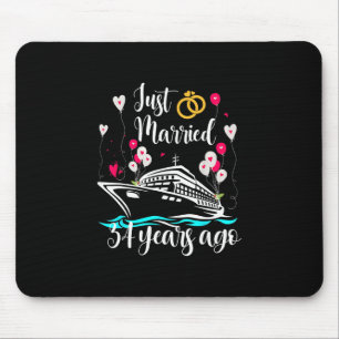 Just Married &#; Years Ago &#; th Anniversary Cru Mouse Pad