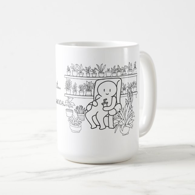 Just Me & My Plants Coffee Mug (Front Right)
