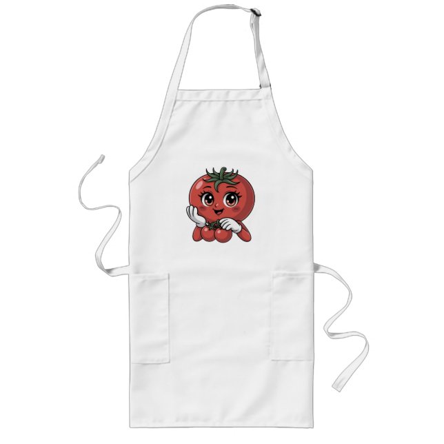 Just Me Tomato Long Apron (Front)