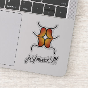 just muackS!!! -Orange- Custom-Cut Vinyl Sticker