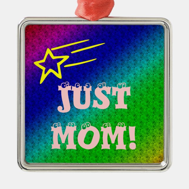 Just Mum Metal Tree Decoration (Front)