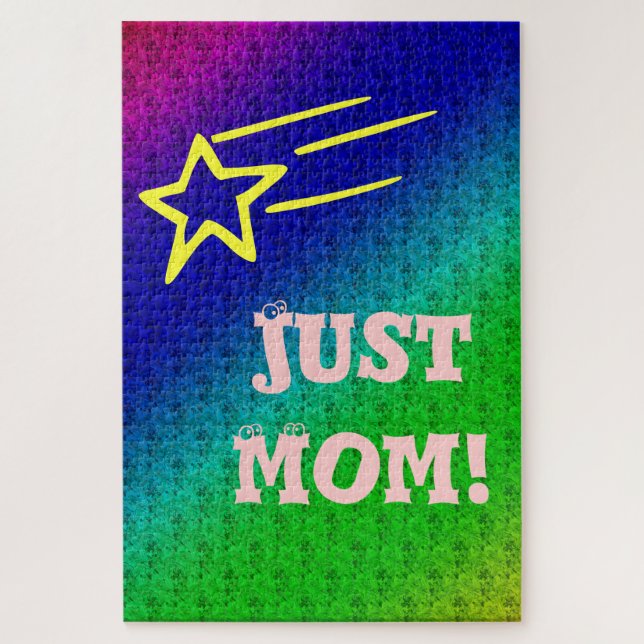 Just Mum Superstar Blue & Green Star My Life Jigsaw Puzzle (Vertical)