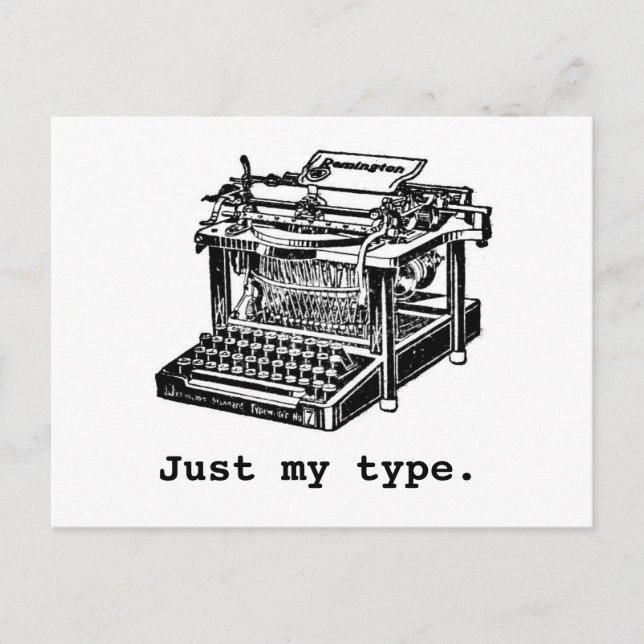 Just my type, Typewriter Postcard (Front)