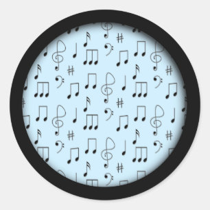 Just Noted Blue Classic Round Sticker