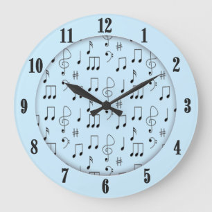 Just Noted Blue Large Clock
