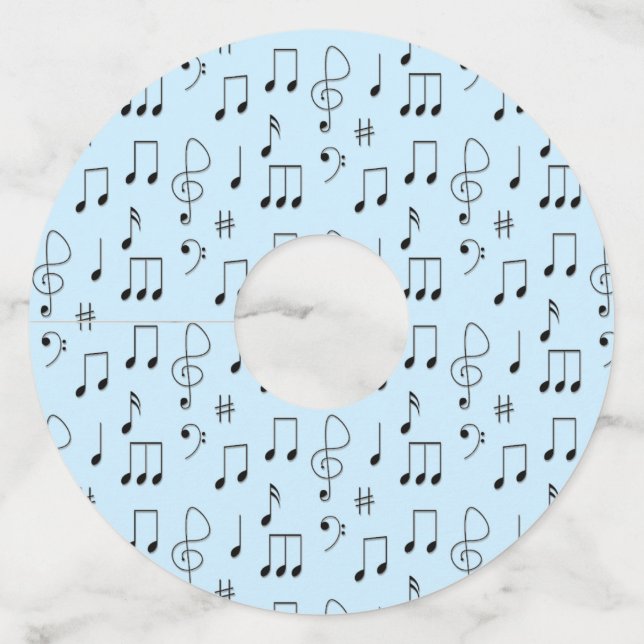 Just Noted Blue Wine Glass Tag (Front)