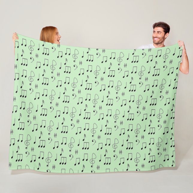 Just Noted Green Fleece Blanket (In Situ)
