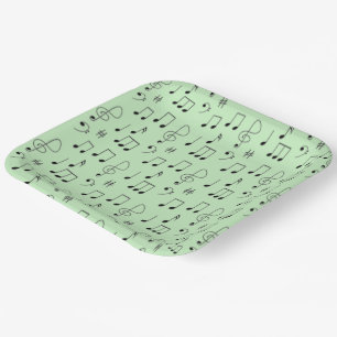 Just Noted Green Paper Plate