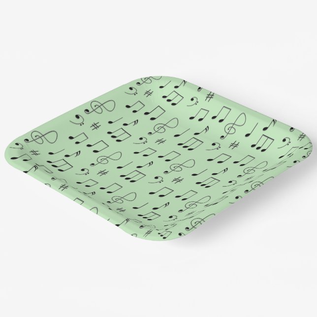 Just Noted Green Paper Plate (Angled)