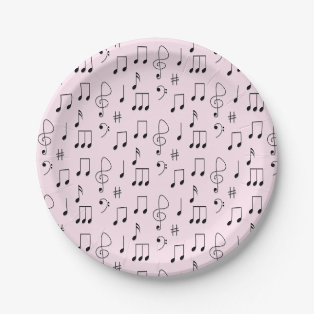 Just Noted Pink Paper Plate (Front)