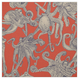 just octopuses retro fabric