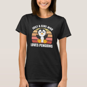 Just One Girl Who Loves Penguins - Cute Penguin T-Shirt