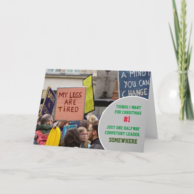 Just one halfway competent leader card (Front)