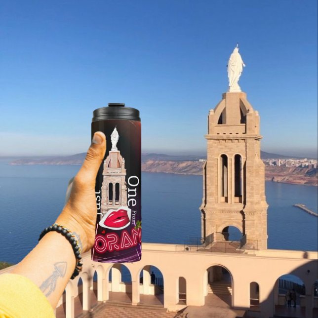 Just one kiss from Oran,Black Neon Thermal Tumbler (Creator Uploaded)