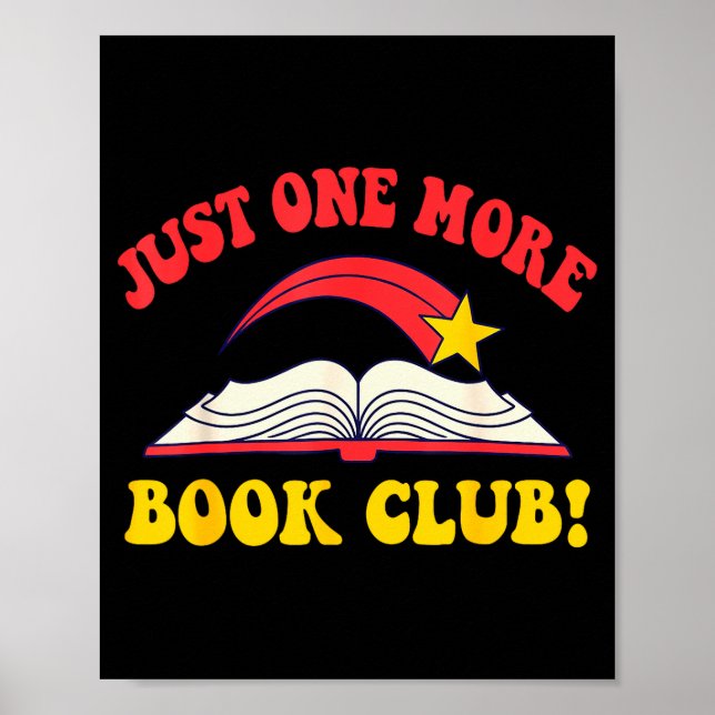 Just One More Book Club Bookish Hippie Design  Poster (Front)