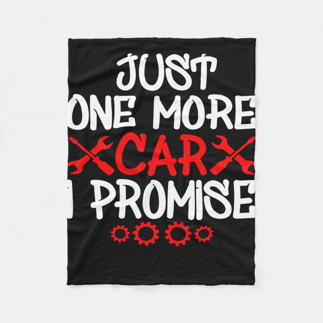 Just One More Car I Promise Fleece Blanket (Front)
