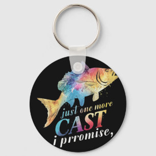 Just One More Cast I Promise Fishing Angler Gifts Key Ring