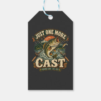 Just One More Cast Vintage Bass Fishing Outdoor Gift Tags