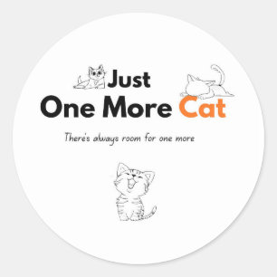 Just One More Cat Stickers   Cute Cat Set