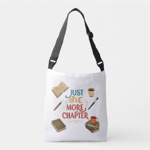 Just One More Chapter Book Lover Crossbody Tote