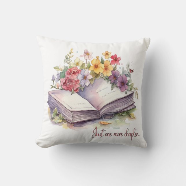 Just One More Chapter- Book Lover  Cushion (Front)
