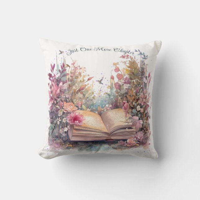 Just One More Chapter- Book Lover  Cushion (Front)