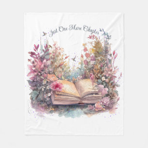 Just One More Chapter- Book Lover  Fleece Blanket