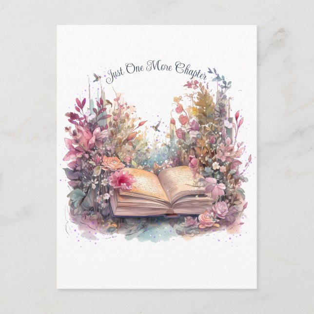 Just One More Chapter- Book Lover  Postcard (Front)