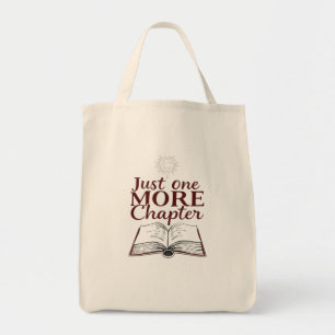 Just One More Chapter Book Lover’s Grocery Tote Bag