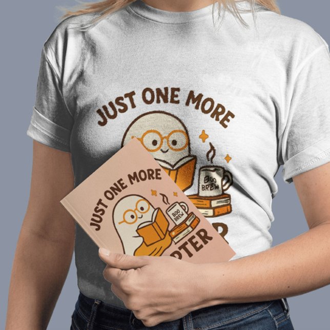 Just One More Chapter Bookish Ghost Halloween T-Shirt (Creator Uploaded)