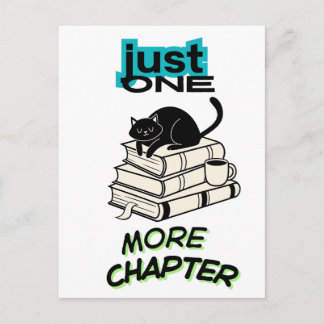 Just One More Chapter Cat Postcard