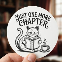 Just One More Chapter Cat Reading A Book